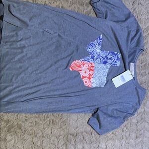 Southern stitch grey t shirt